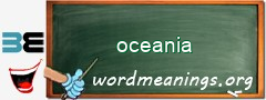 WordMeaning blackboard for oceania